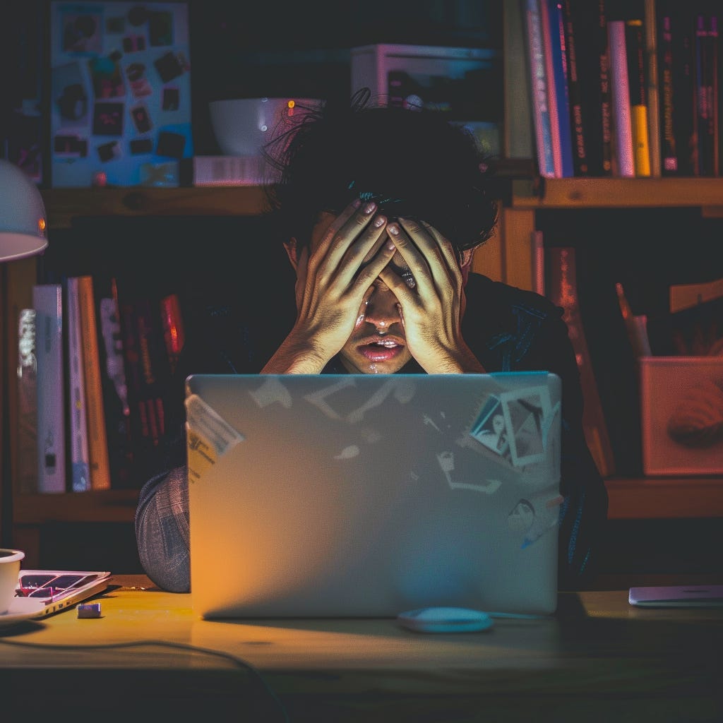 a writer crying over his laptop (how to accpet criticism and feedback for writing a writer crying over his laptop (how to accpet criticism and feedback for writing