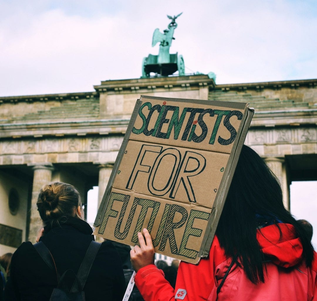 scientists for future signboard