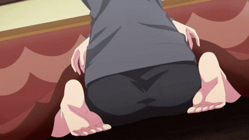 a person 's feet are shown in a cartoon a person 's feet are shown in a cartoon