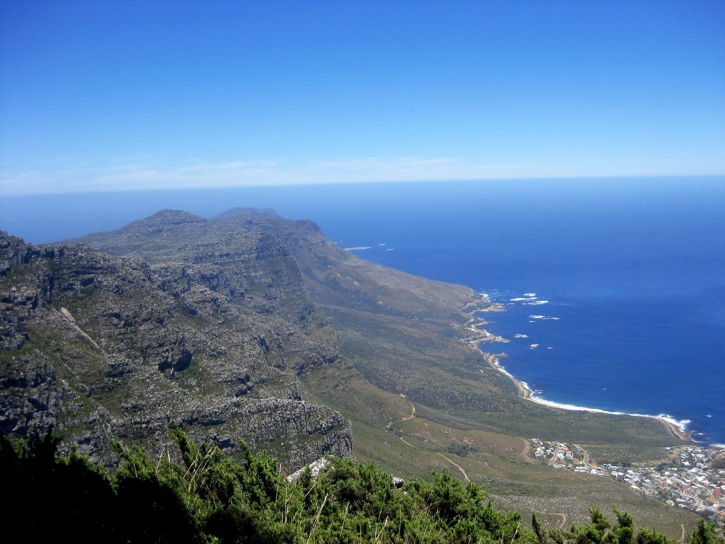 Wallpaper ID: 1717853 / beauty in nature, cape point, horizon over water,  horizon, no people, tranquility, day, beach, land, vista, scenics - nature,  1080P, south africa, blue sky free download