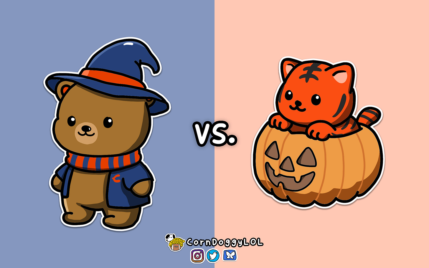 r/CHIBears - Chicago Bears Week 9 Matchup Doodle (Halloween Edition)