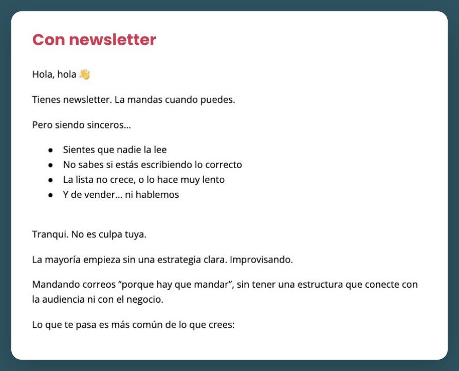 ejemplo email con newsletter