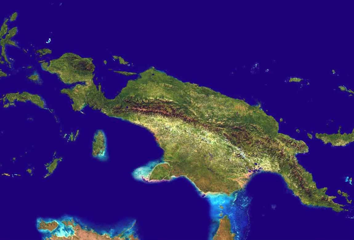 Satellite image of Papua