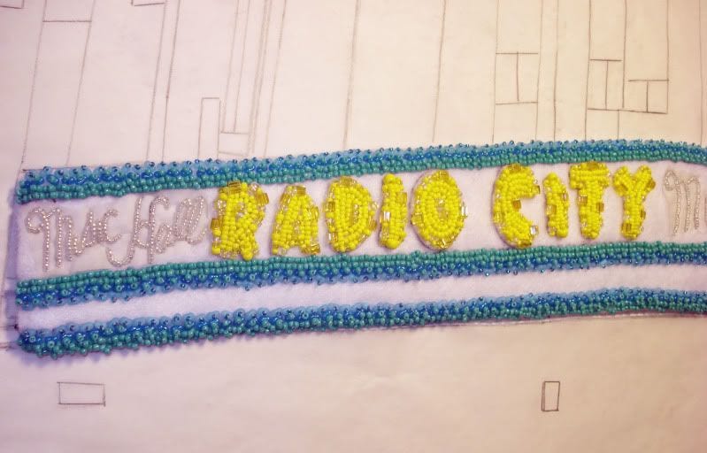 NYC Radio City Music Hall beaded painting city scene pop art beadwork thelonebeader Thanksgiving Day Parade NYC Radio City Music Hall beaded painting city scene pop art beadwork thelonebeader Thanksgiving Day Parade