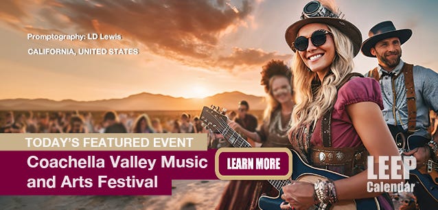 Revelers enjoying the Inland Empire desert concert of Coachella in California—promptography LD Lewis.