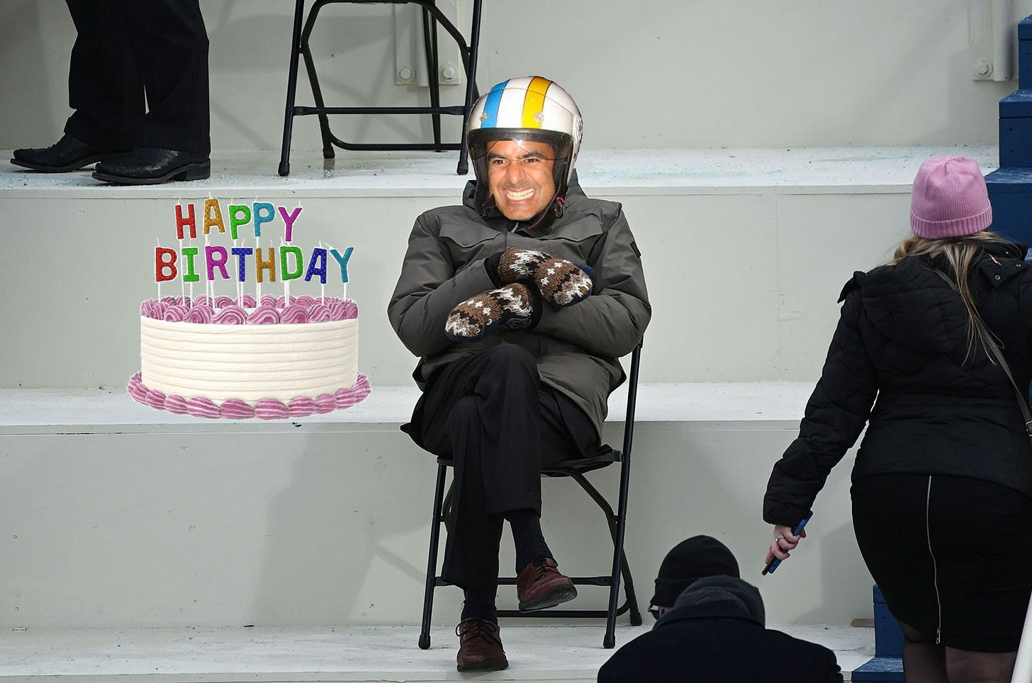 Mark Birch and birthday cake