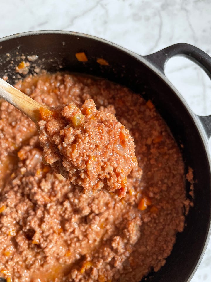 Sfoglia verde e ragù