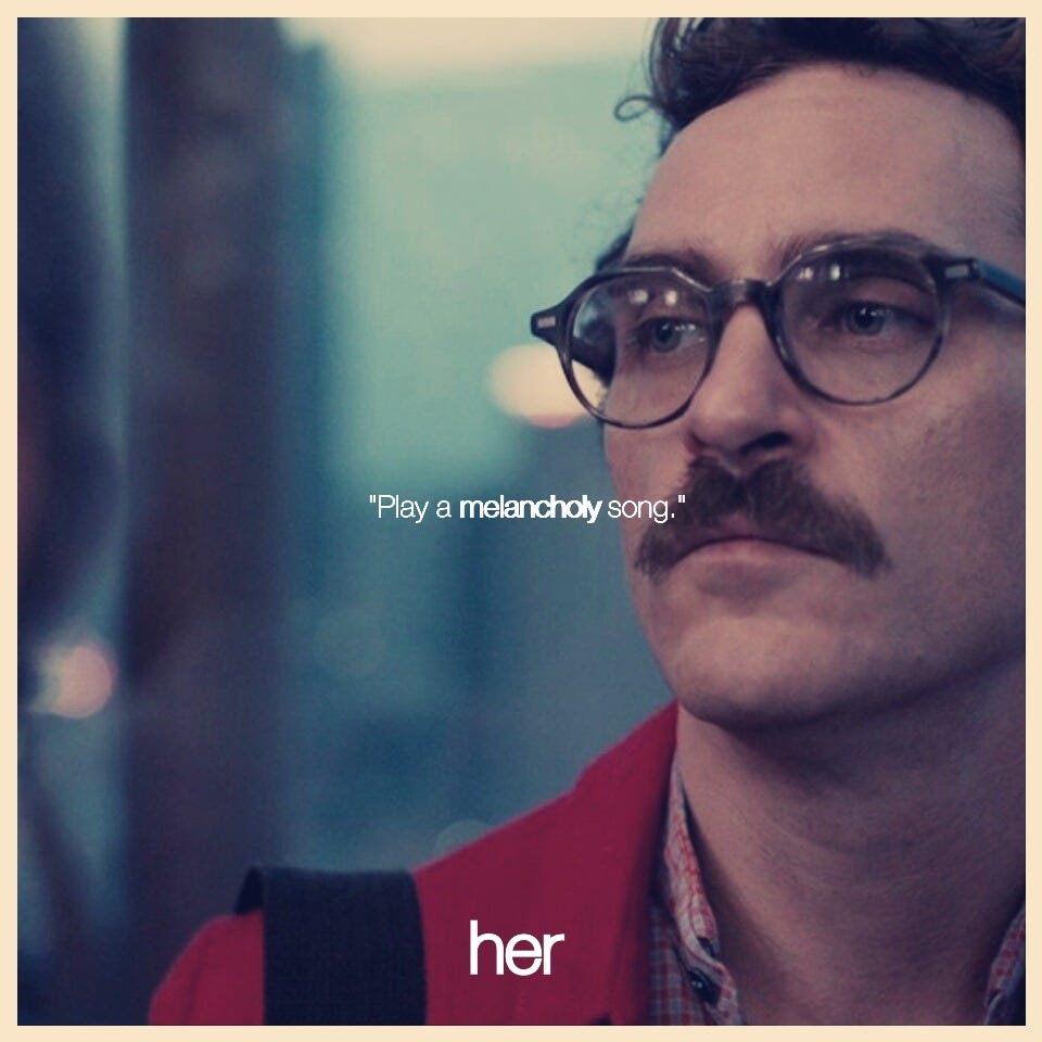 Play a melancholy song." This movie inspire me many things. It's seem like  when we fall in love even hurt or happy, love... – @hermoviequote on Tumblr