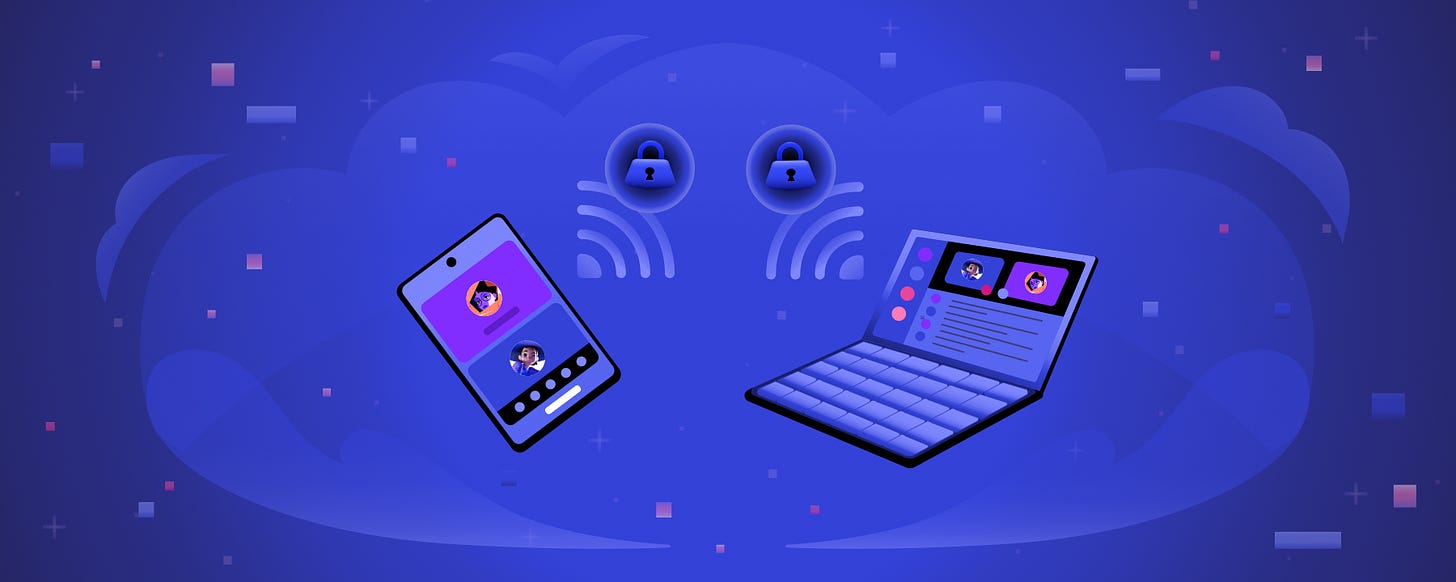 Two devices are showing a voice call happening. Additional encryption icons indicate that their call is end-to-end encrypted. Two devices are showing a voice call happening. Additional encryption icons indicate that their call is end-to-end encrypted.