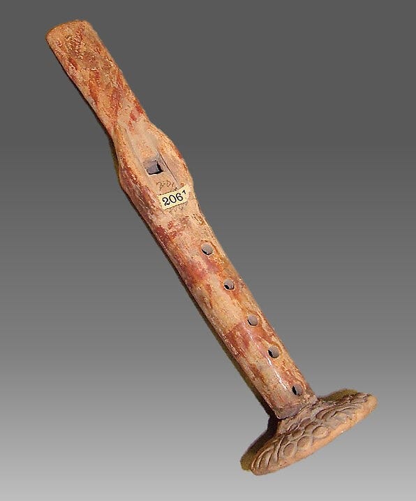 Udu instrument and the Uilacapitztli from South and Central America