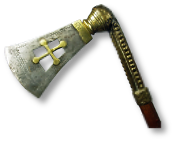 An axe with a handle

Description automatically generated