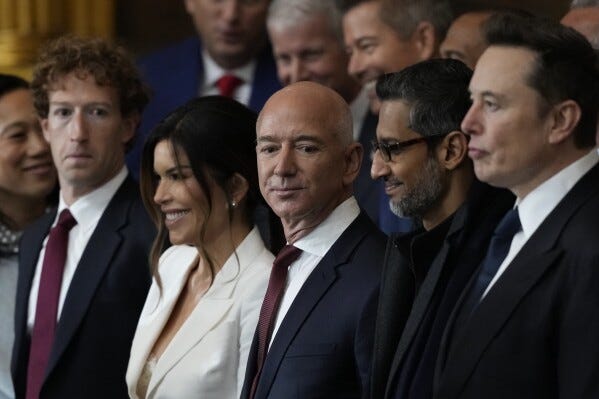 These tech billionaires flanked Trump at inauguration | AP News