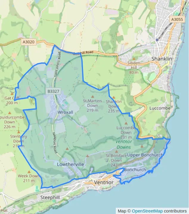 IOW, Wroxall/Lowtherville/Bonchurch
