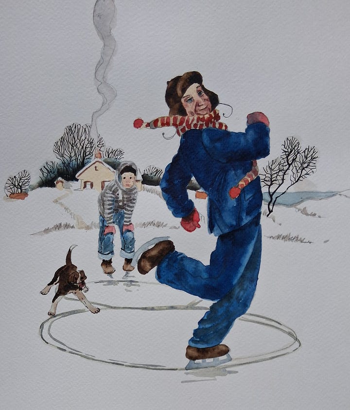 Watercolour images from work in class