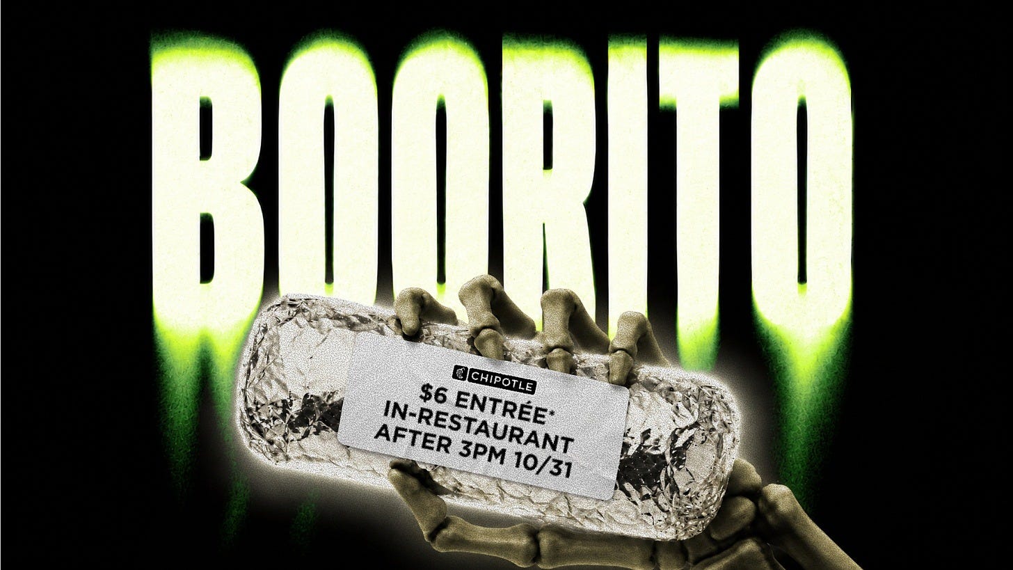 Chipotle Boorito promotion art. Image: Chipotle