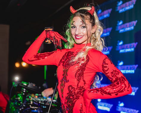 Image gallery featuring party goers from past Speedy Records events.