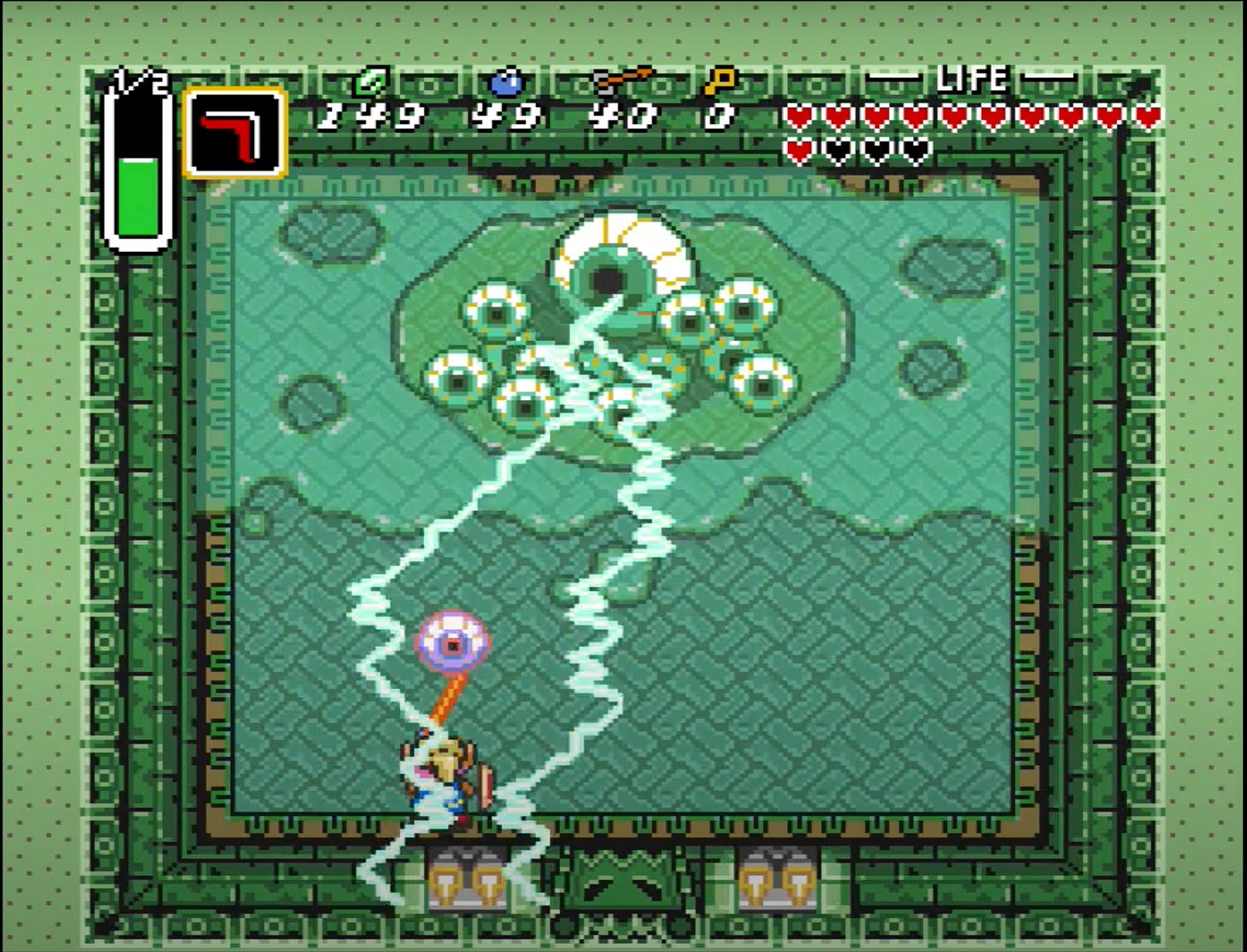 Legend of Zelda A Link to the Past: Vitreous, You Know that Eyeball —  accordion sprout