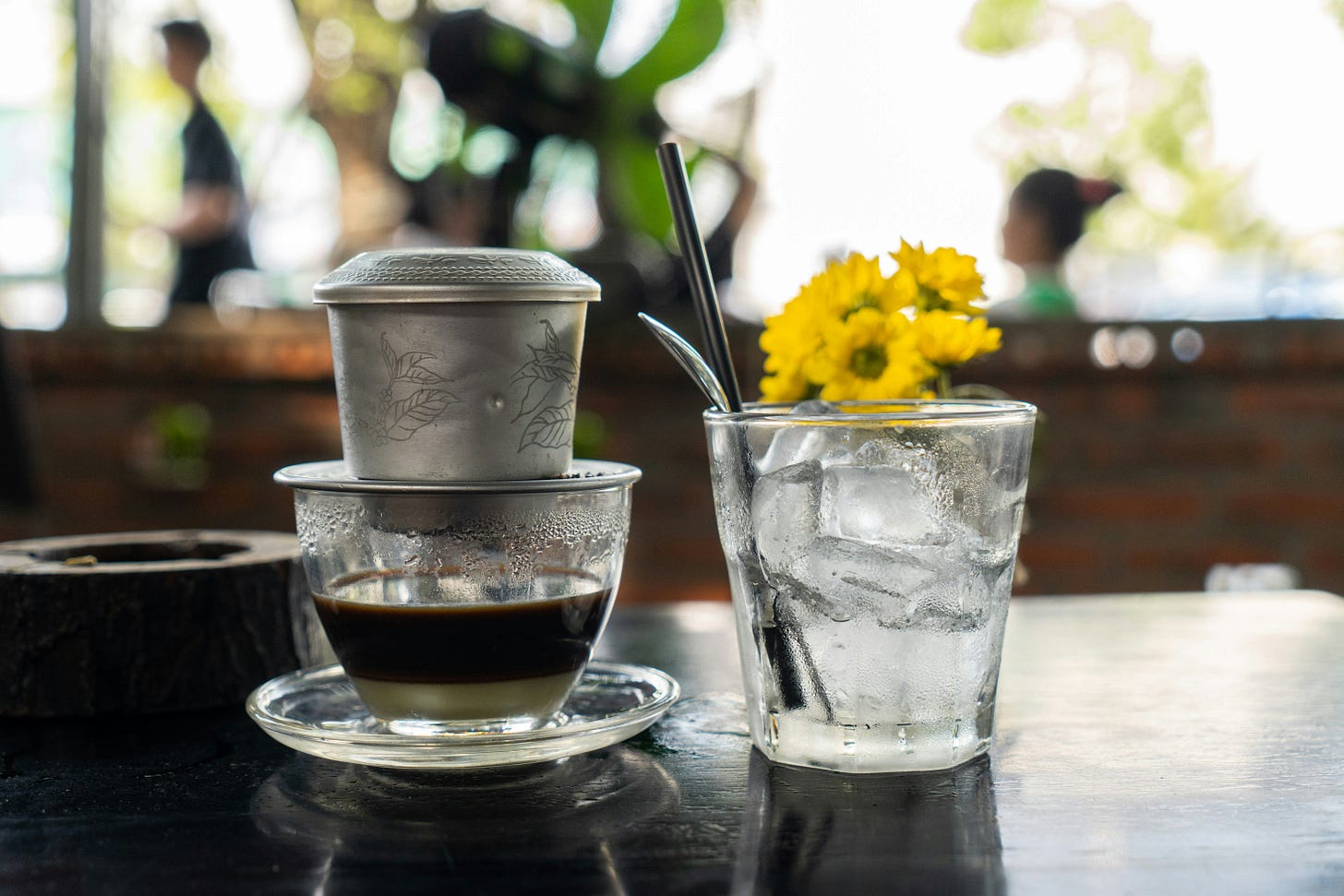 An illustration of a signature Southeast Asian coffee: Vietnames Black Coffee
