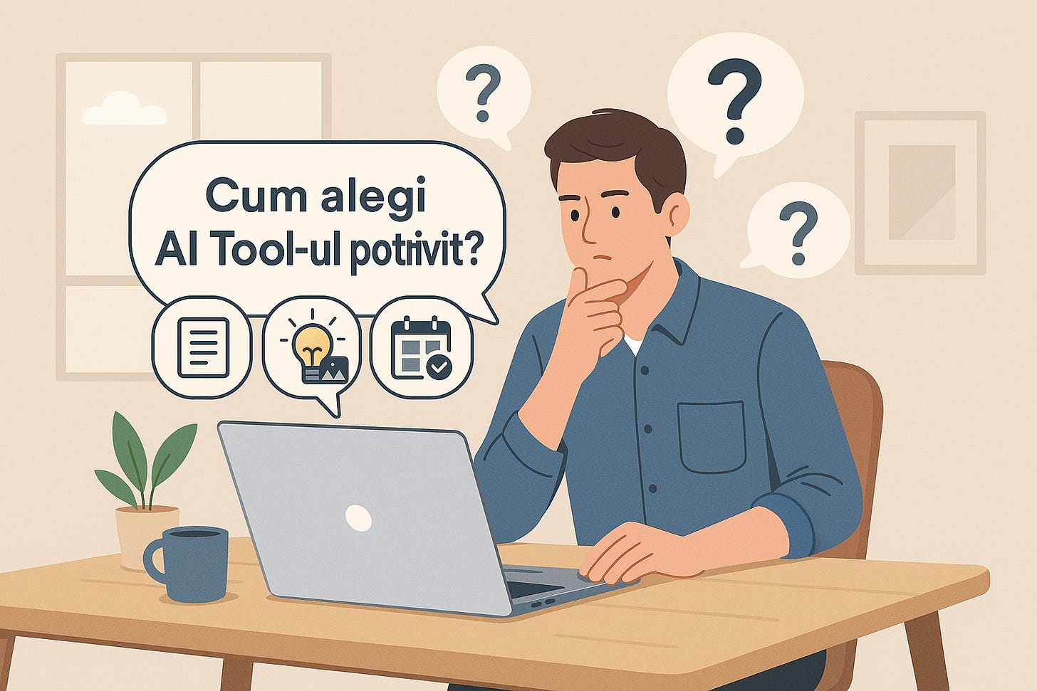 Imagine pentru unealtă AI prezentată: Cum alegi AI Tool-ul potrivit pentru tine – Ghid complet pentru începători care nu vor să piardă timpul