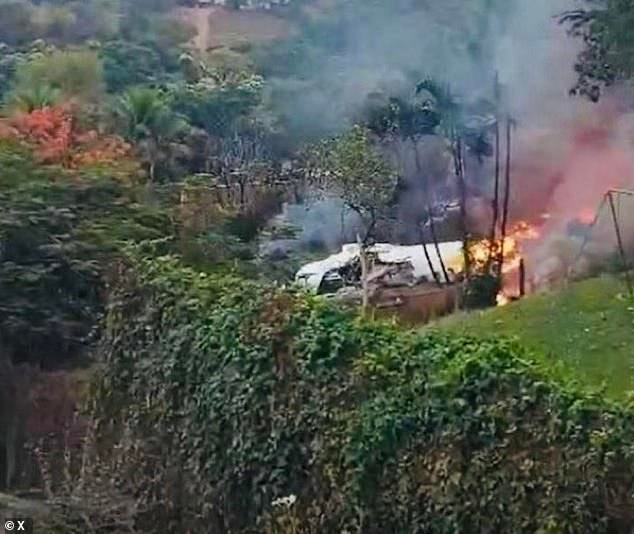 A dramatic video from the scene on Friday showed a Voepass plane falling from the sky as it plummeted behind a cluster of trees near houses, followed by a large plume of black smoke