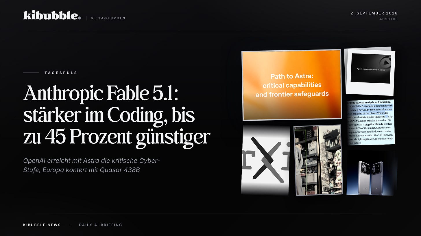 Anthropic Fable 5.1: mehr Coding-Power, 45% günstiger Anthropic Fable 5.1: mehr Coding-Power, 45% günstiger