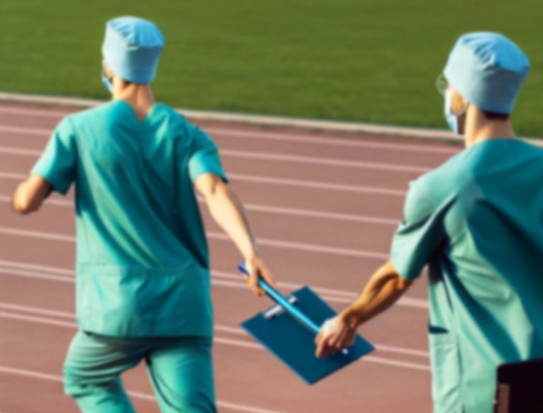 Field notes: Passing the baton in the ER.