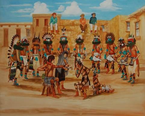 A painting of a group of people in traditional clothing

AI-generated content may be incorrect.