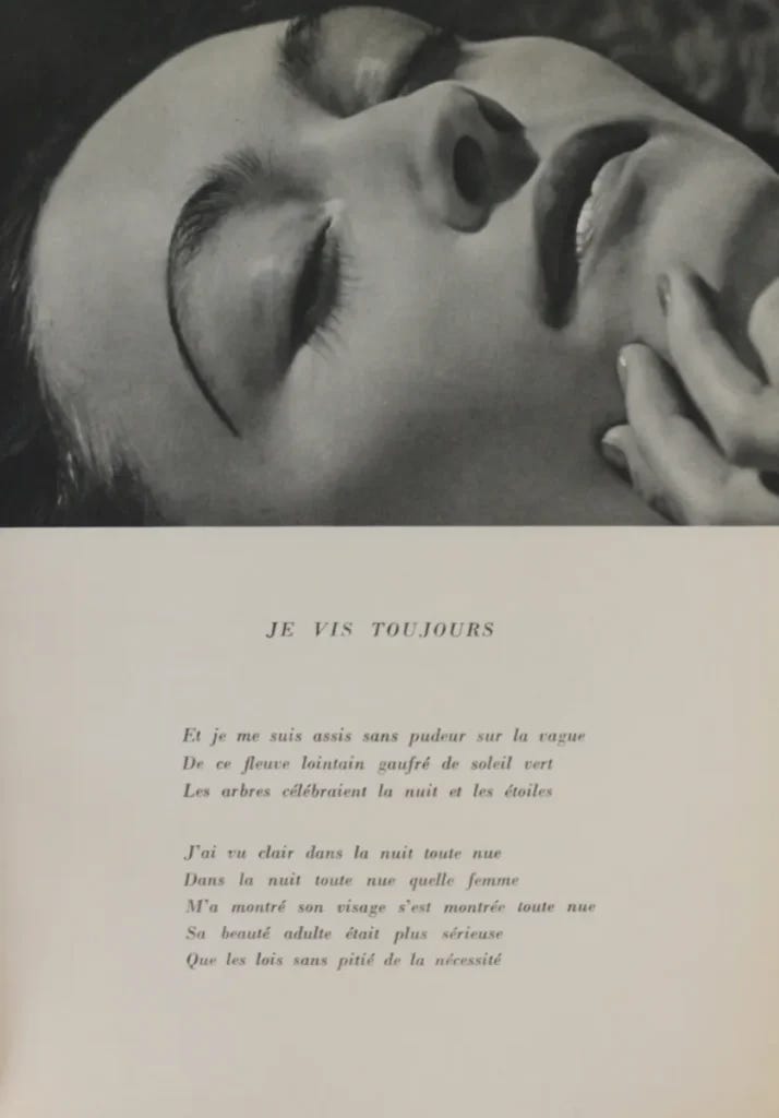 Man Ray. Paul Eluard. Nusch Eluard. Le Temps Déborde. 1947.