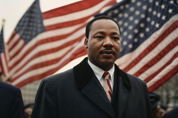 Premium Photo | Martin Luther king day with USA flag