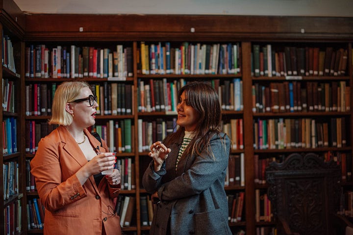 Attendees and readers at Rayne Fisher-Quann’s Secrets Reading in New York, Hunter Harris’s first Hung Up event, and Emma Gannon’s podcast launch with a live recording with Farrah Storr: