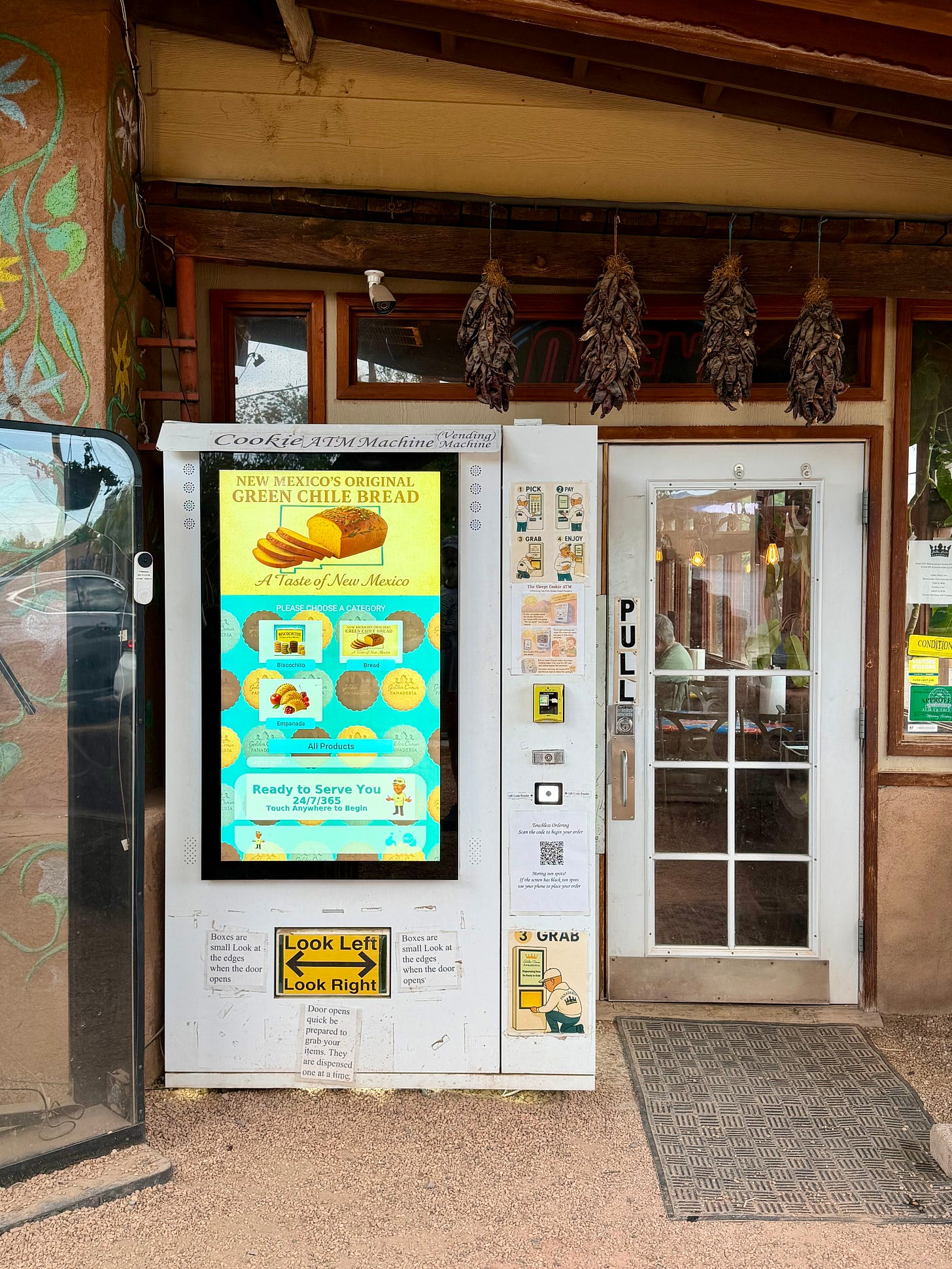 A Cookie ATM outside of Golden Grown Panaderia in Albuquerque, NM