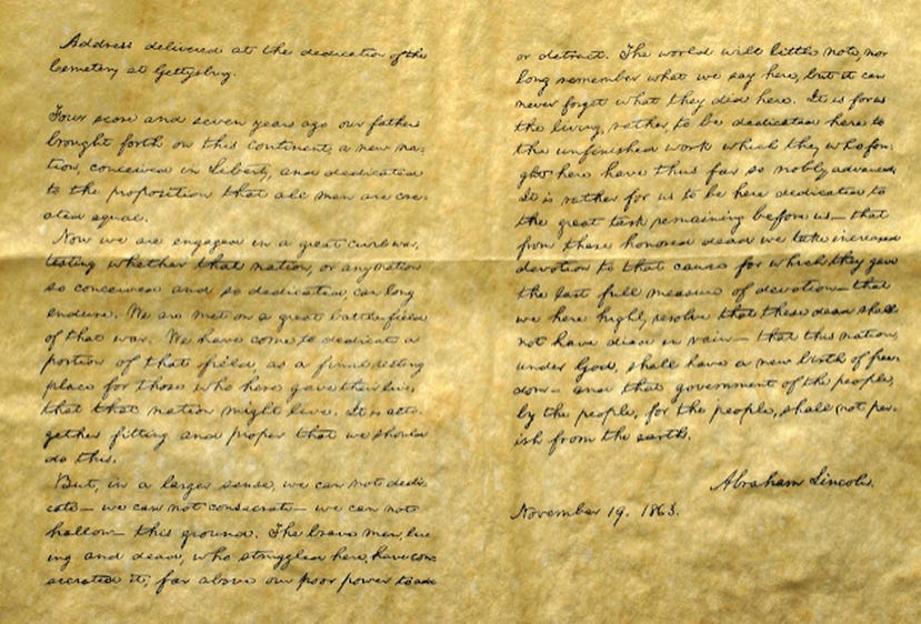 Gettysburg Address - Lincoln Train Museum