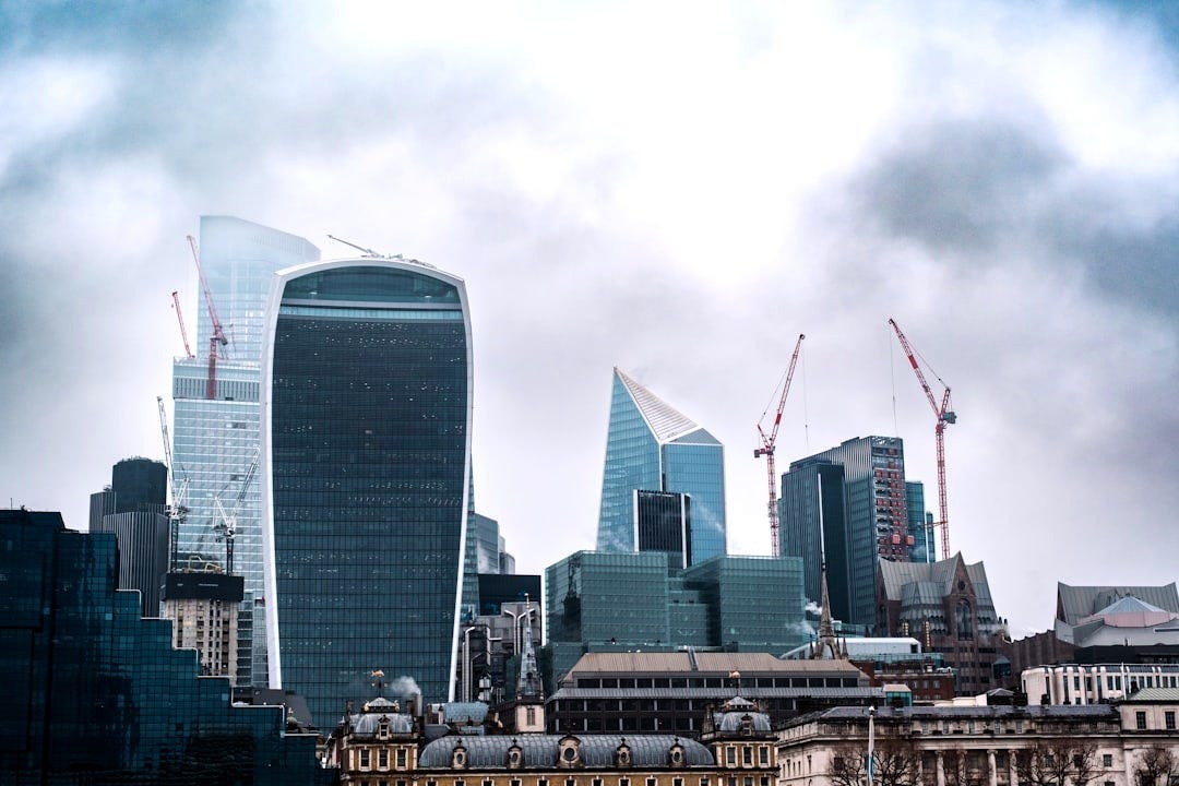 a view of the city of london from across the river