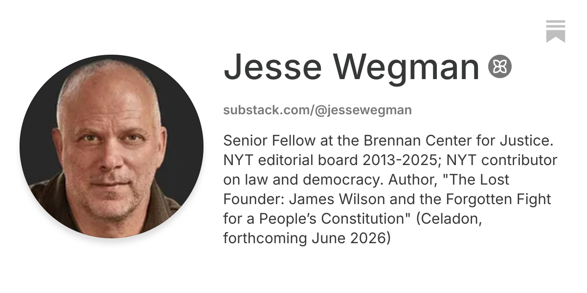 Jesse Wegman | Substack