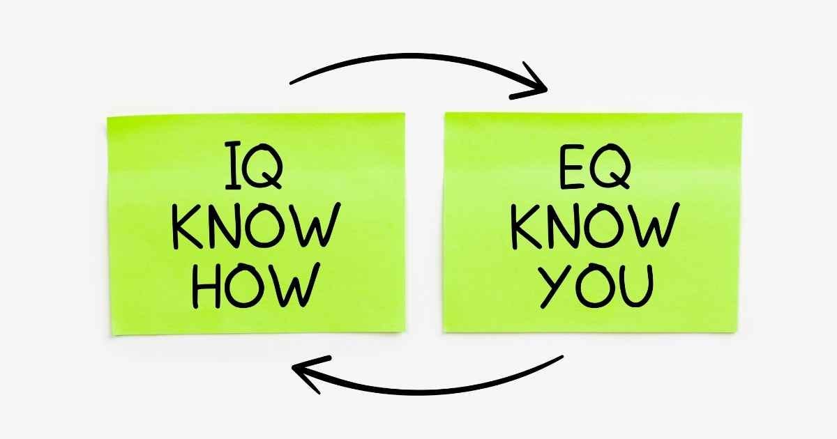 IQ Know How , EQ Know You - Business Concept IQ Know How , EQ Know You - Business Concept