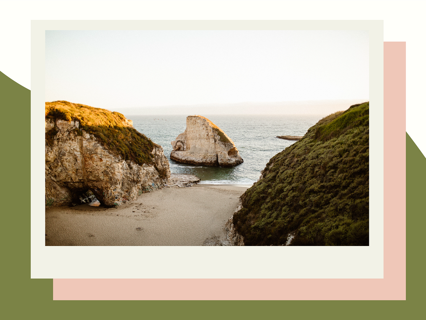 hiking trail with coastline cliff views with the ocean in the background