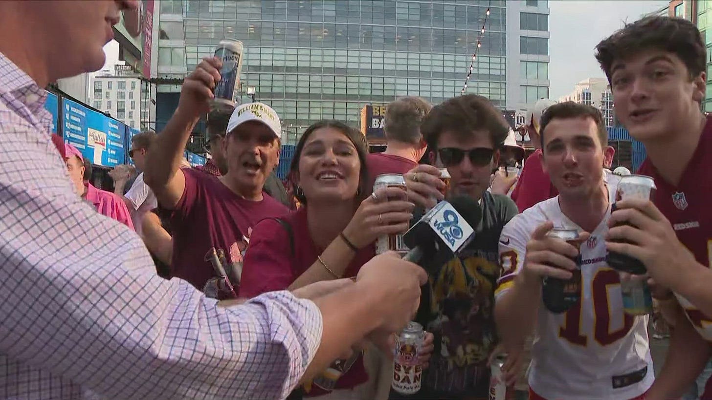 Commanders owner Josh Harris buys everyone a beer at 'Burgundy and Sold' in DC | wusa9.com Commanders owner Josh Harris buys everyone a beer at 'Burgundy and Sold' in DC | wusa9.com