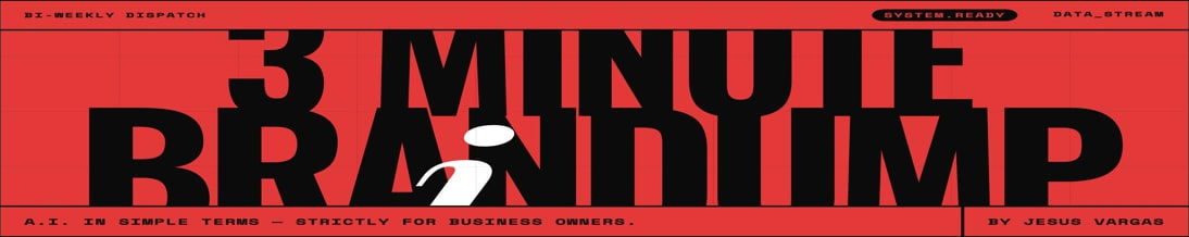 3 min brain dump from Jesus