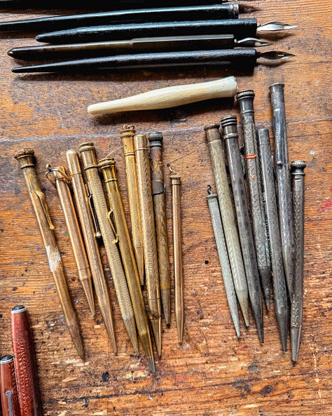 Victorian Metal Pencils, Eagle Vintage Pencils in Box
