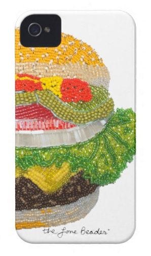 beaded cheeseburger iPhone 4 5 case on Zazzle etsy bead embroidery mobile app beaded cheeseburger iPhone 4 5 case on Zazzle etsy bead embroidery mobile app