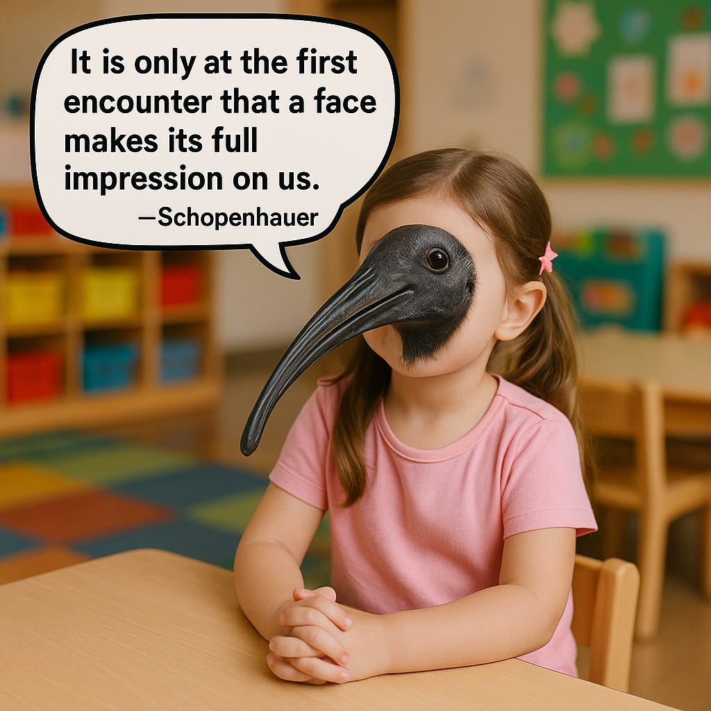 Ibis-Headed Philosopher in Class