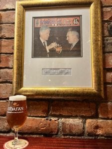 Bill & Bertie with a pint of O'Hara's Bill & Bertie with a pint of O'Hara's