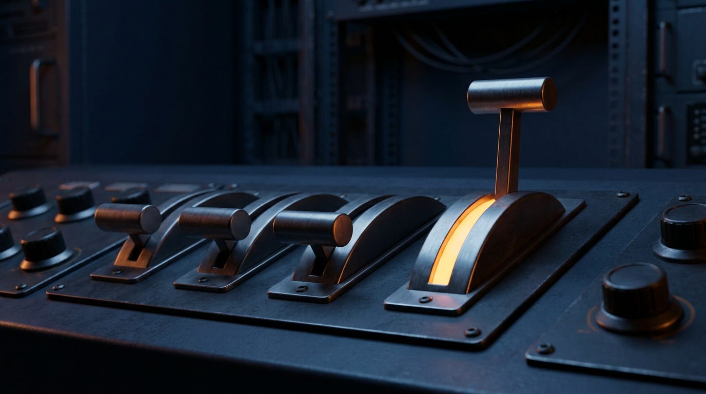 Four levers, one glowing — finding the single constraint Four levers, one glowing — finding the single constraint