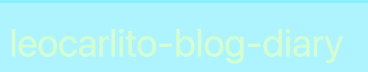 leocarlito-blog-diary