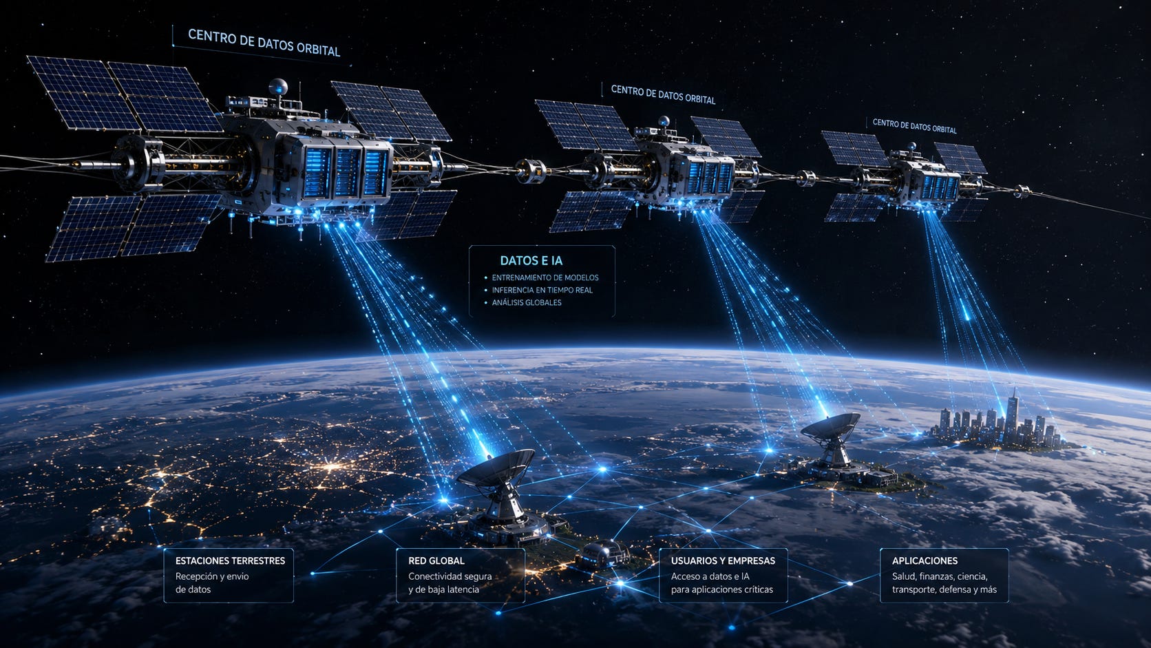 Google se une a SpaceX para llevar los centros de datos de IA al espacio.