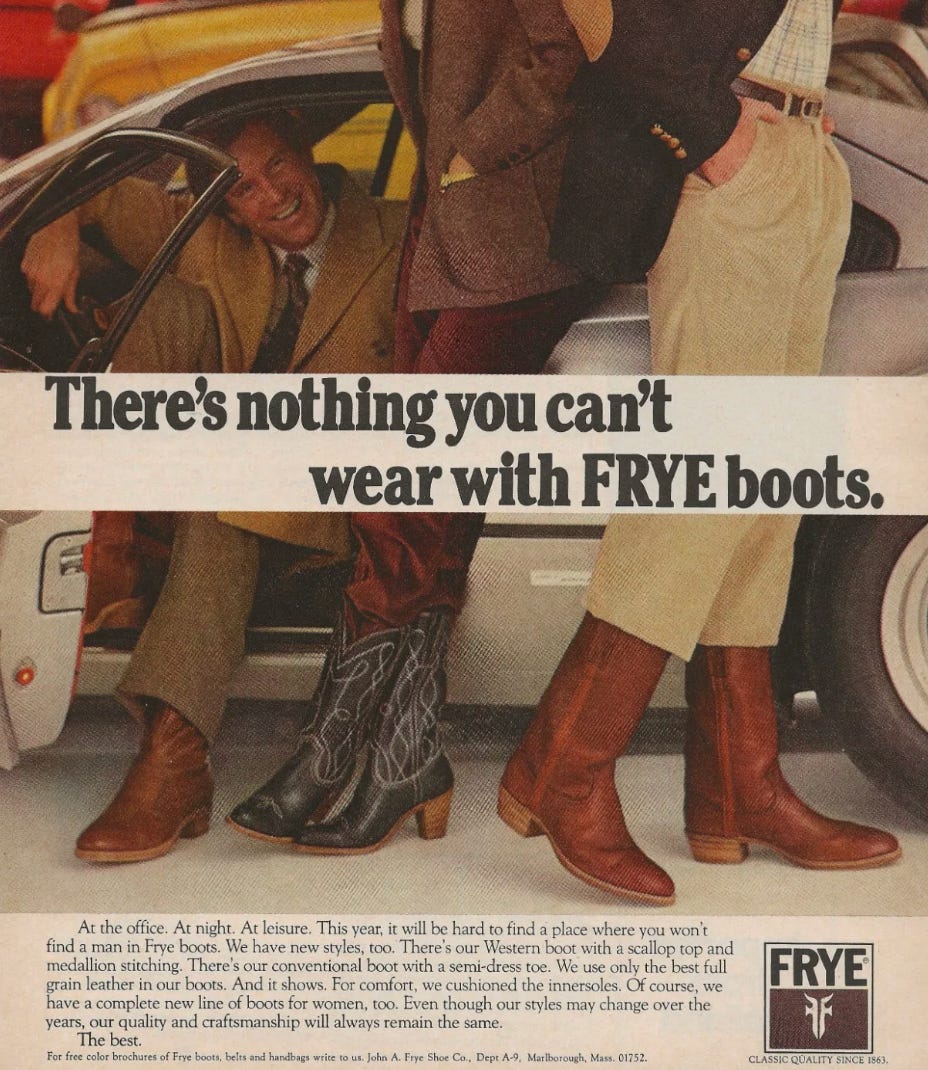 American Treasures: The Elusive Frye Campus Boot, image size:928x1070