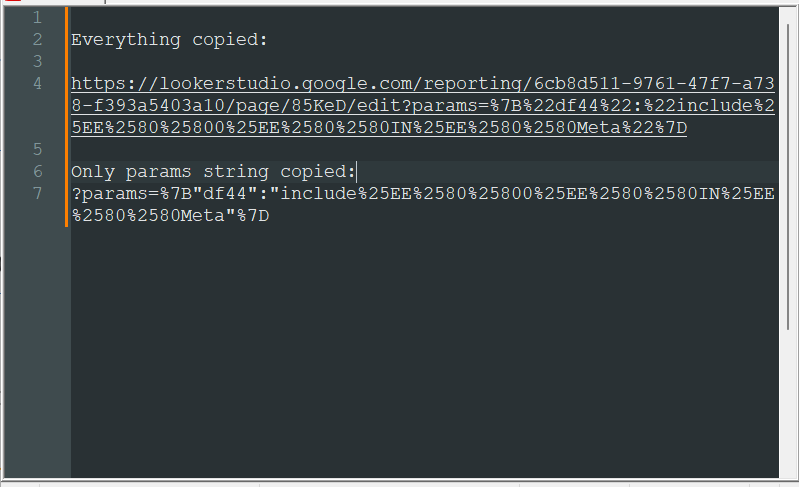 Looker Studio URL parameter
