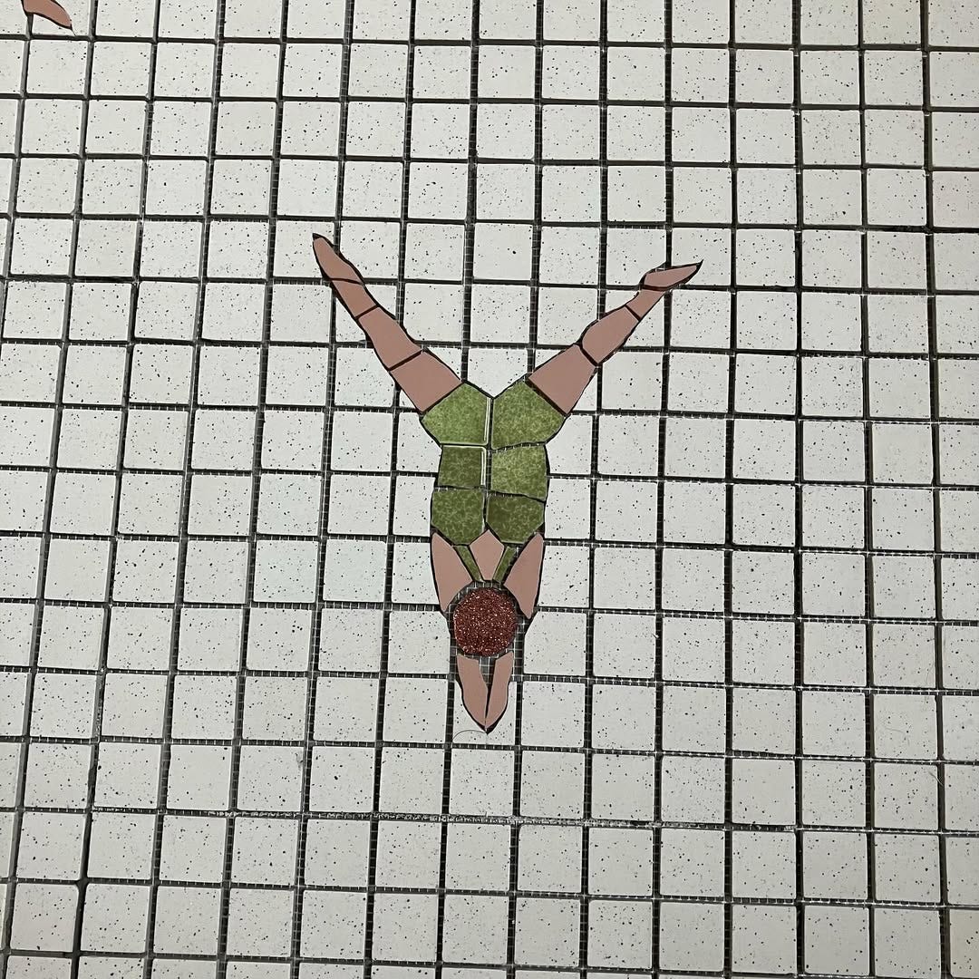 Swimmers mosaic tiles by Suzanne Manufacture