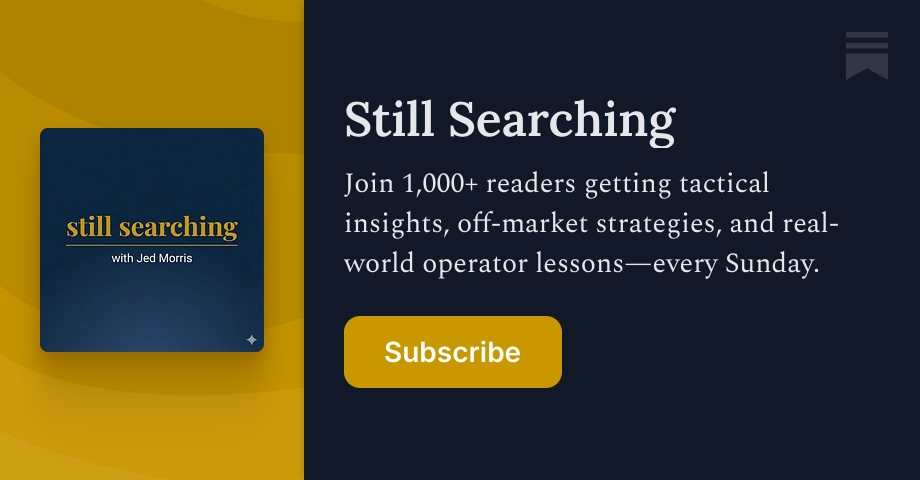 Still Searching | Jed Morris | Substack