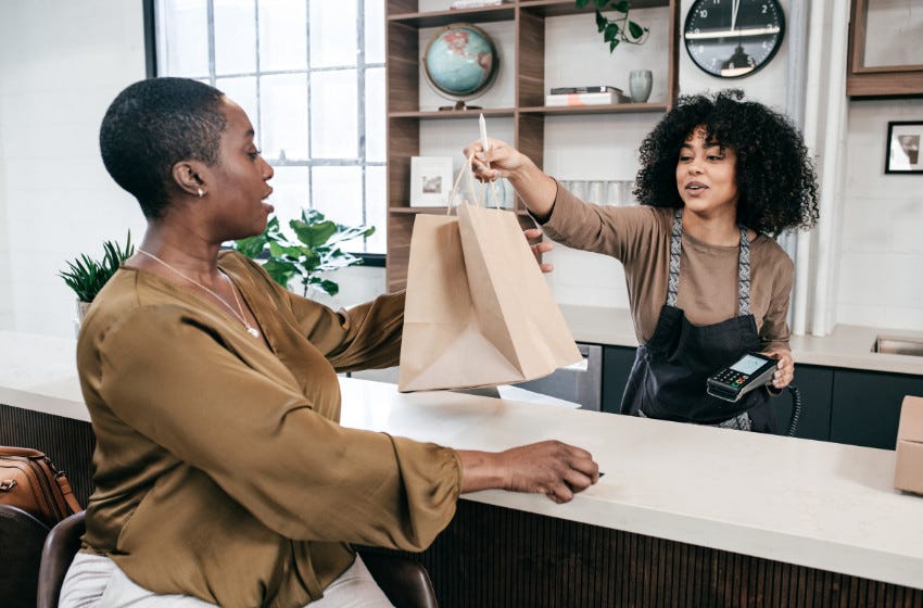 Customer service retail store